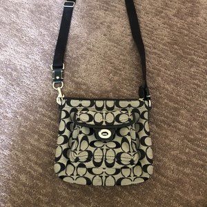 black Coach crossbody purse